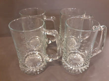 Load image into Gallery viewer, Set of 4 Etched Glass Ship Tankards
