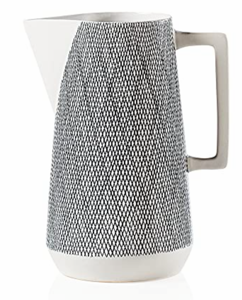 NEW Bergen Weave White Ceramic Pitcher 902434