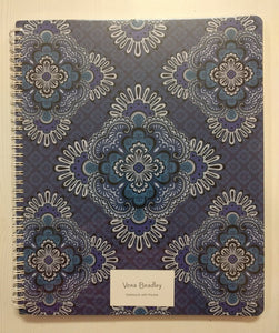 NEW Vera Bradley Notebook with Pocket - Blue Tapestry 24360-L95
