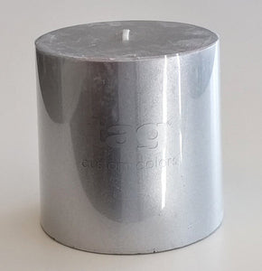 NEW 3" 30-Hour Pillar Candle by tag g10135 Silver
