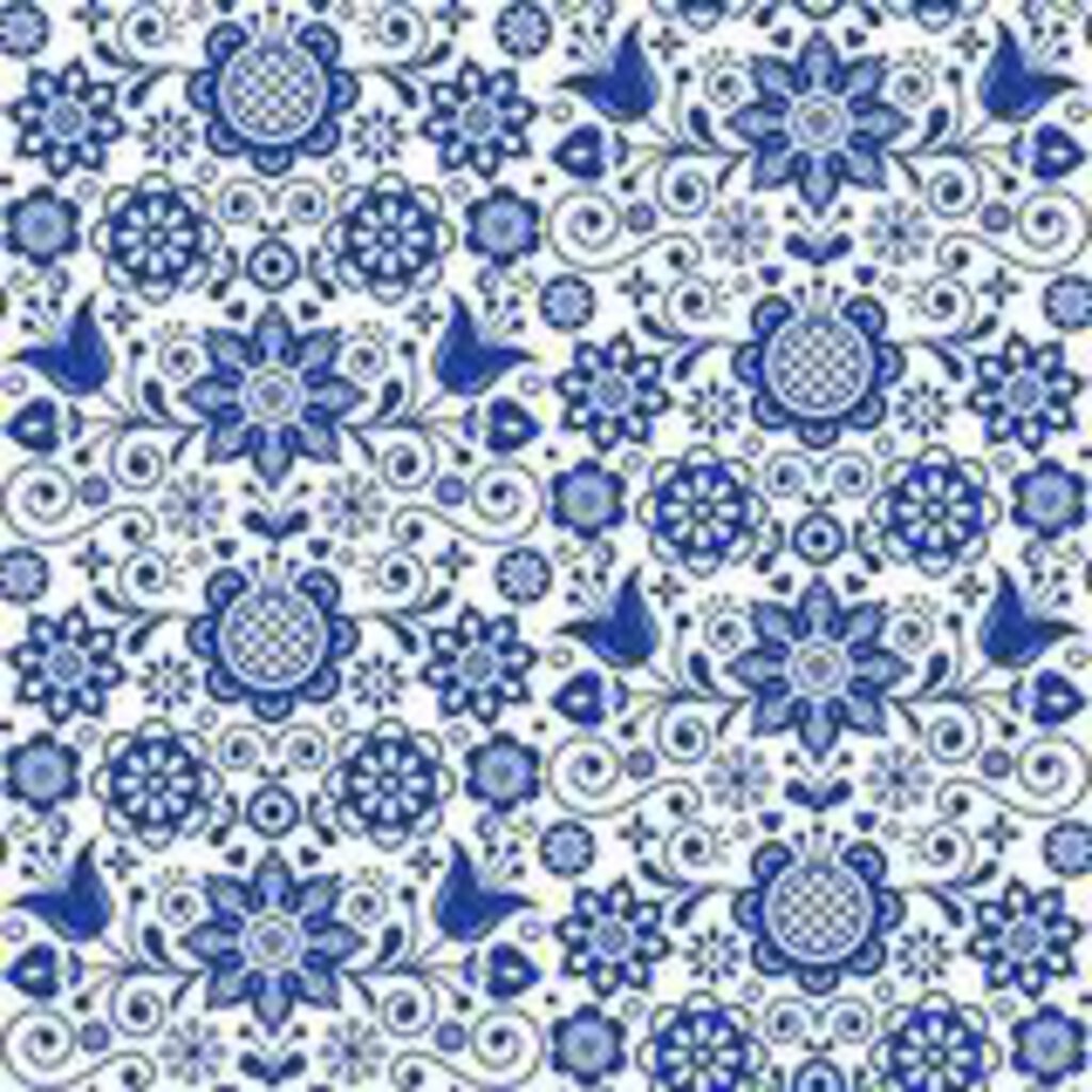 NEW Belles & Whistles Rice Decoupage Paper - Blue Glass Ornate