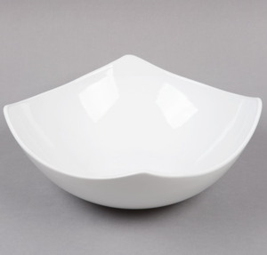 NEW 13" White Porcelain Tapered Square Bowl