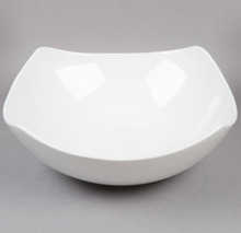 Load image into Gallery viewer, NEW 13&quot; White Porcelain Tapered Square Bowl
