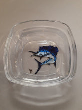 Load image into Gallery viewer, Hand Painted Glass Sailfish Trinket Bowl
