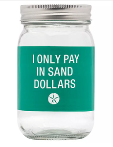NEW Mason Jar Piggy Bank - Sand Dollars 129158