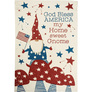 NEW Garden Flag - America My Home Sweet Gnome - 109350