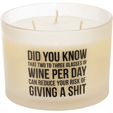 Load image into Gallery viewer, NEW Jar Candle - Two To Three Glasses Of Wine Per Day - 111622
