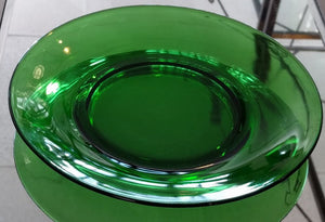 Vintage Emerald Green Glass Plate