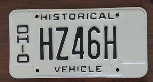Historical License Plate OHIO