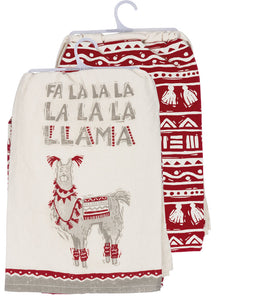 NEW Dish Towel Set - Fa La La La Llama - 36494