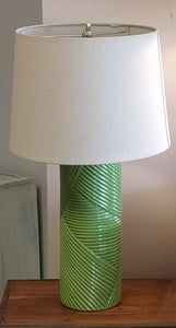 NEW Embossed Green Ceramic Table Lamp