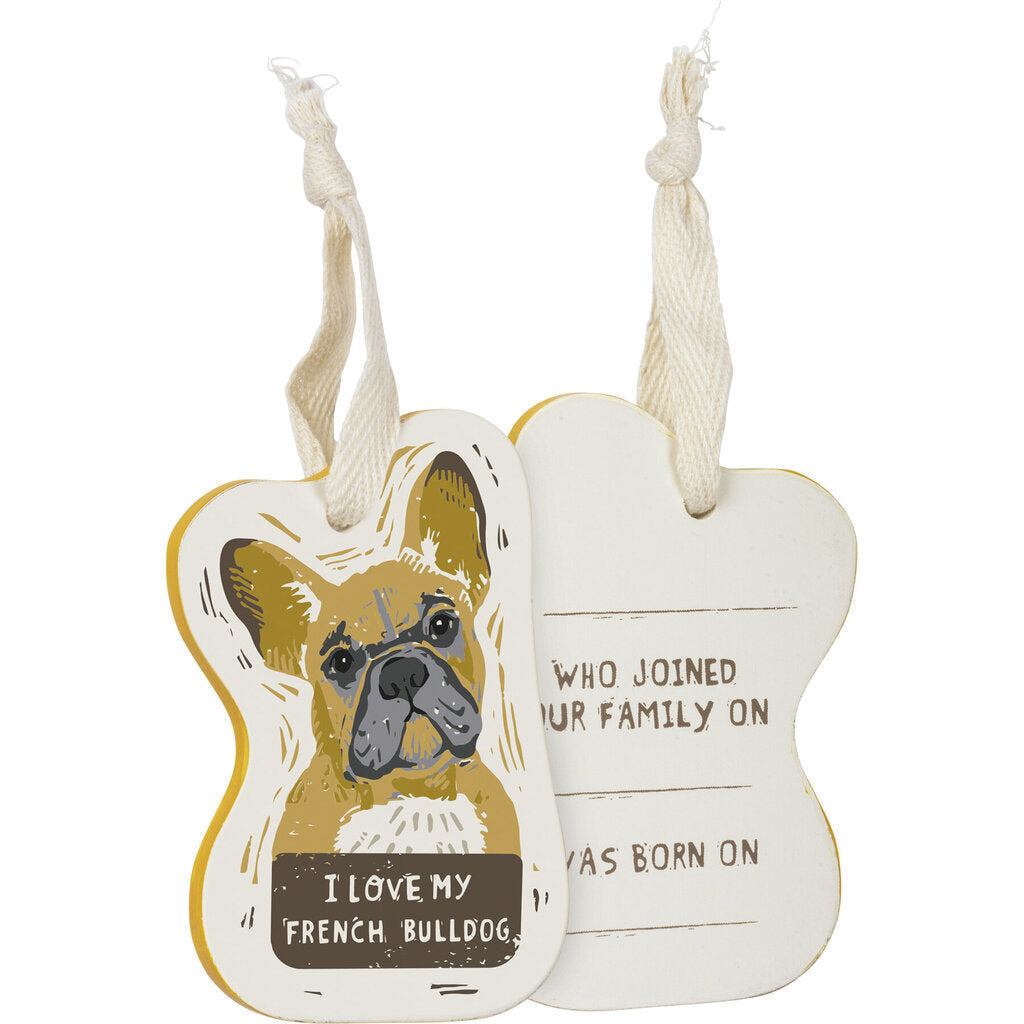 NEW Ornament - I Love My French Bulldog - 108087