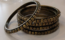 Load image into Gallery viewer, NEW 5-Pc Metal Bead Bangles - Copper Tone
