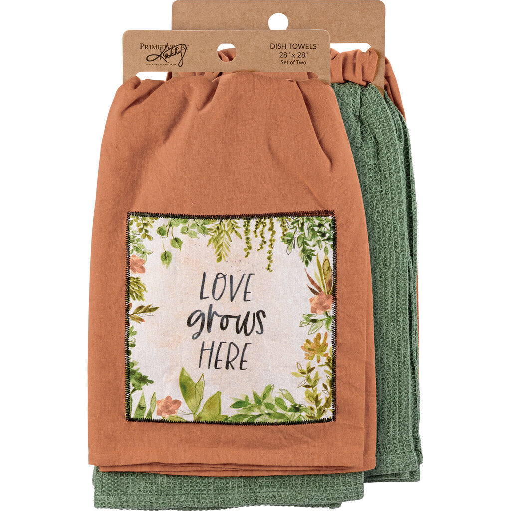 NEW Kitchen Towel Set - Love Grows Here - 112418