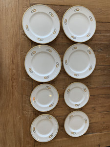SET 8-Pc Tuscan "Wedlock" Fine Bone China Lucheon & Dessert Plates