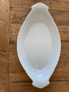 White Oval Porcelain Serving Dish