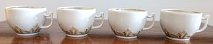 SET 4-pc Gardner Verbilki Porcelain Tea Cups