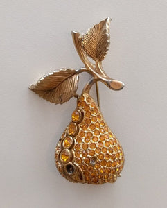 Vintage Napier Pear Brooch Pin