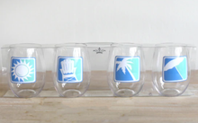 Load image into Gallery viewer, NEW 4-Pc SET Coastal To Go Wine Glasses
