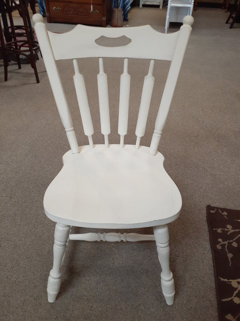 Set of 4 Hand Painted Maple Dining Chairs - Drop Cloth