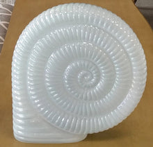 Load image into Gallery viewer, NEW 14&quot; Glass Nautilus Shell Decor - White
