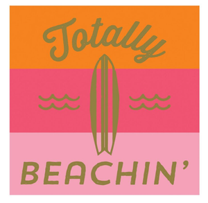 NEW Pack 3-ply (20) Cocktail Napkins - Slant - Totally Beachin' Foil