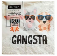 Load image into Gallery viewer, NEW Pack 3-ply (20) Cocktail Napkins - Harman - Gangsta 9368299C
