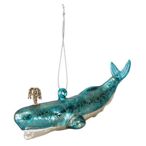 NEW Glass Ornament - Blue Whale - 35387