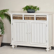 Load image into Gallery viewer, NEW Monaco Entry Cabinet with Baskets - Blanc Finish
