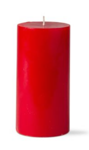 NEW 6" 80-Hour Pillar Candle by tag g10146 Red