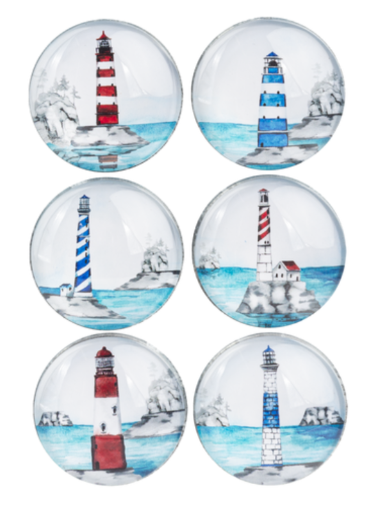 NEW 6-Pc SET Lighthouse Magnets CB178809