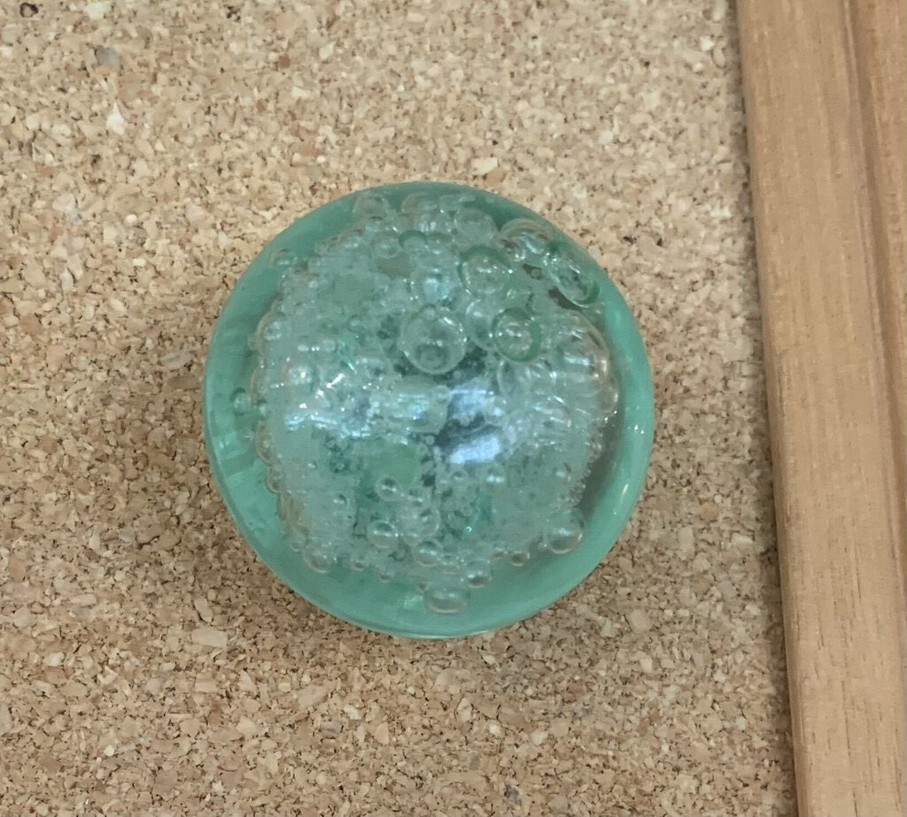 NEW Bubble Glass Sea Green Knob - GBK-01