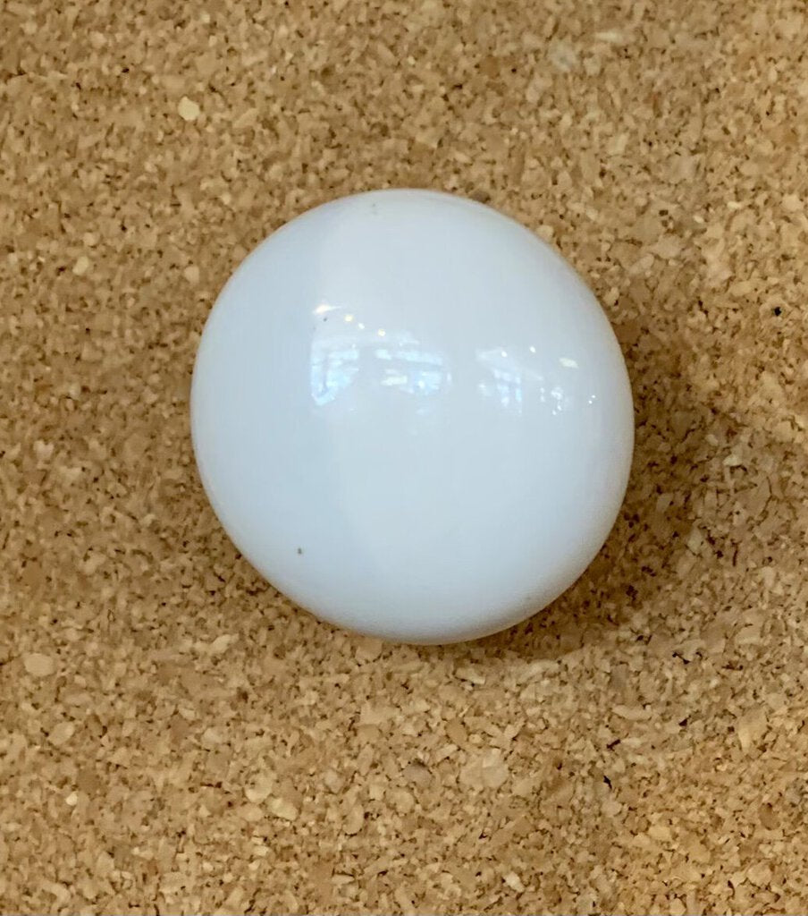 Round White Ceramic Knob 1.25