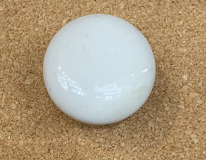 Round White Ceramic Knob 1.5"