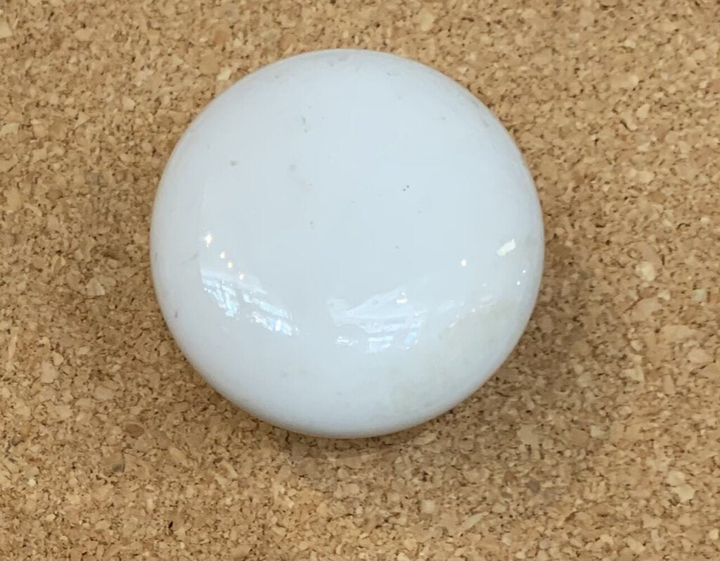 Round White Ceramic Knob 1.5