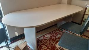 Gray Laminate Oval Conference Table