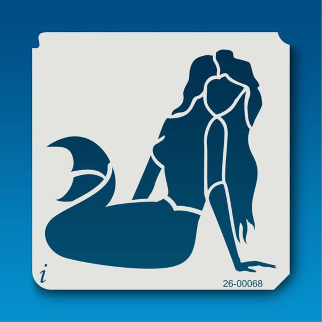 Medium Sitting Mermaid Stencil 26-00068