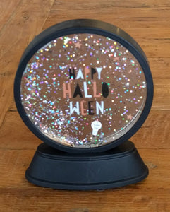 NEW Light-Up Glitter Globe - Happy Halloween
