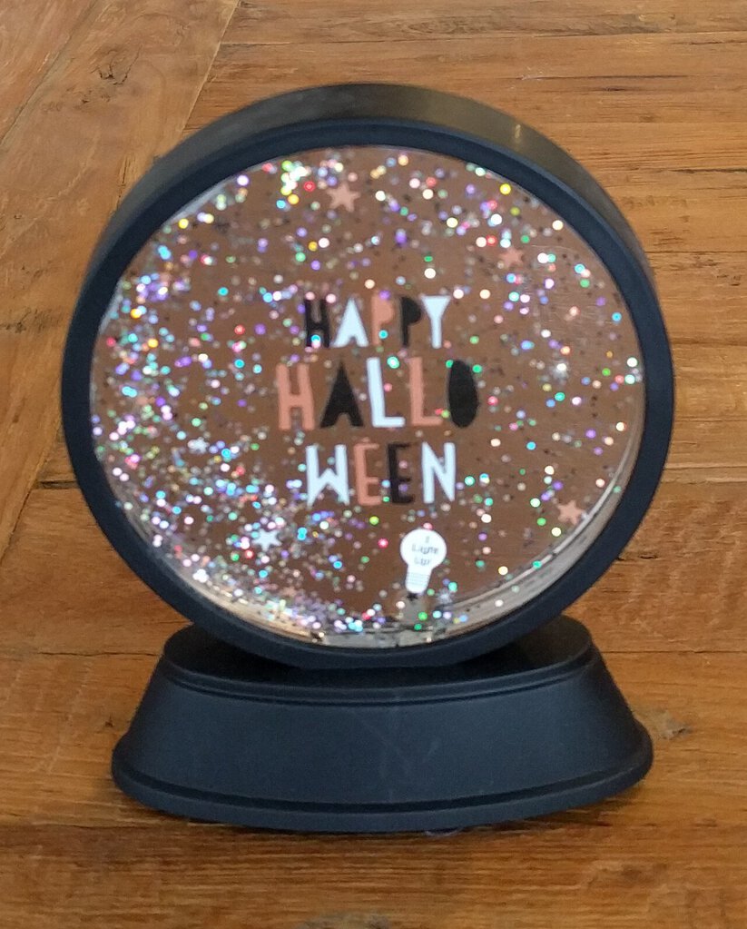 NEW Light-Up Glitter Globe - Happy Halloween