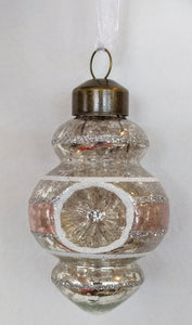 NEW Vintage Style Glass Ornament - D