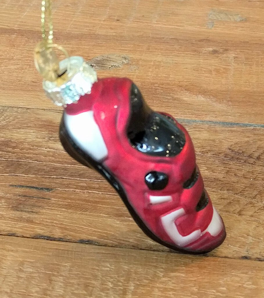 NEW Red Glass Sneaker Ornament