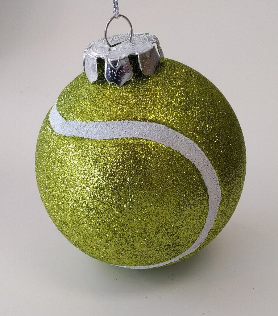 NEW Glass Tennis Ball Ornament - Green