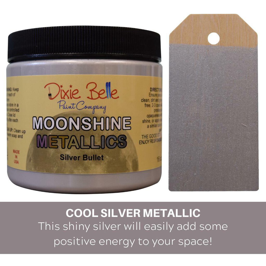 Dixie Belle Moonshine Metallics - Silver Bullet - 16oz