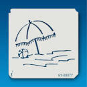 Large Beach Umbrella Stencil 91-00077