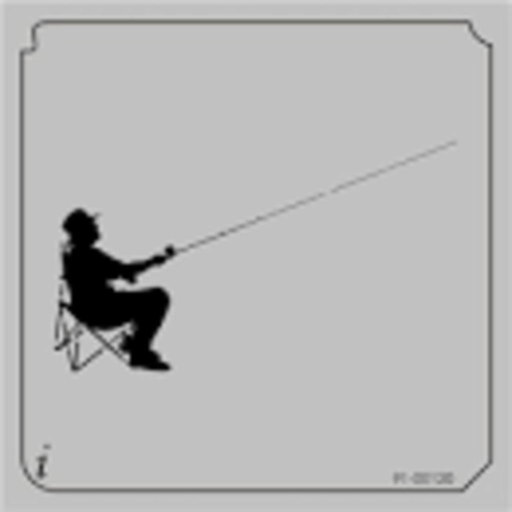 Medium Gentleman Fishing Stencil 91-00120