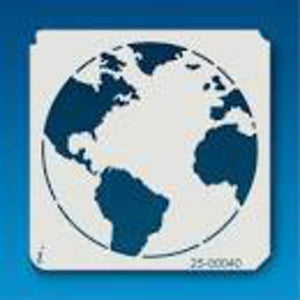 Small Atlantic Ocean Globe Stencil 25-00040