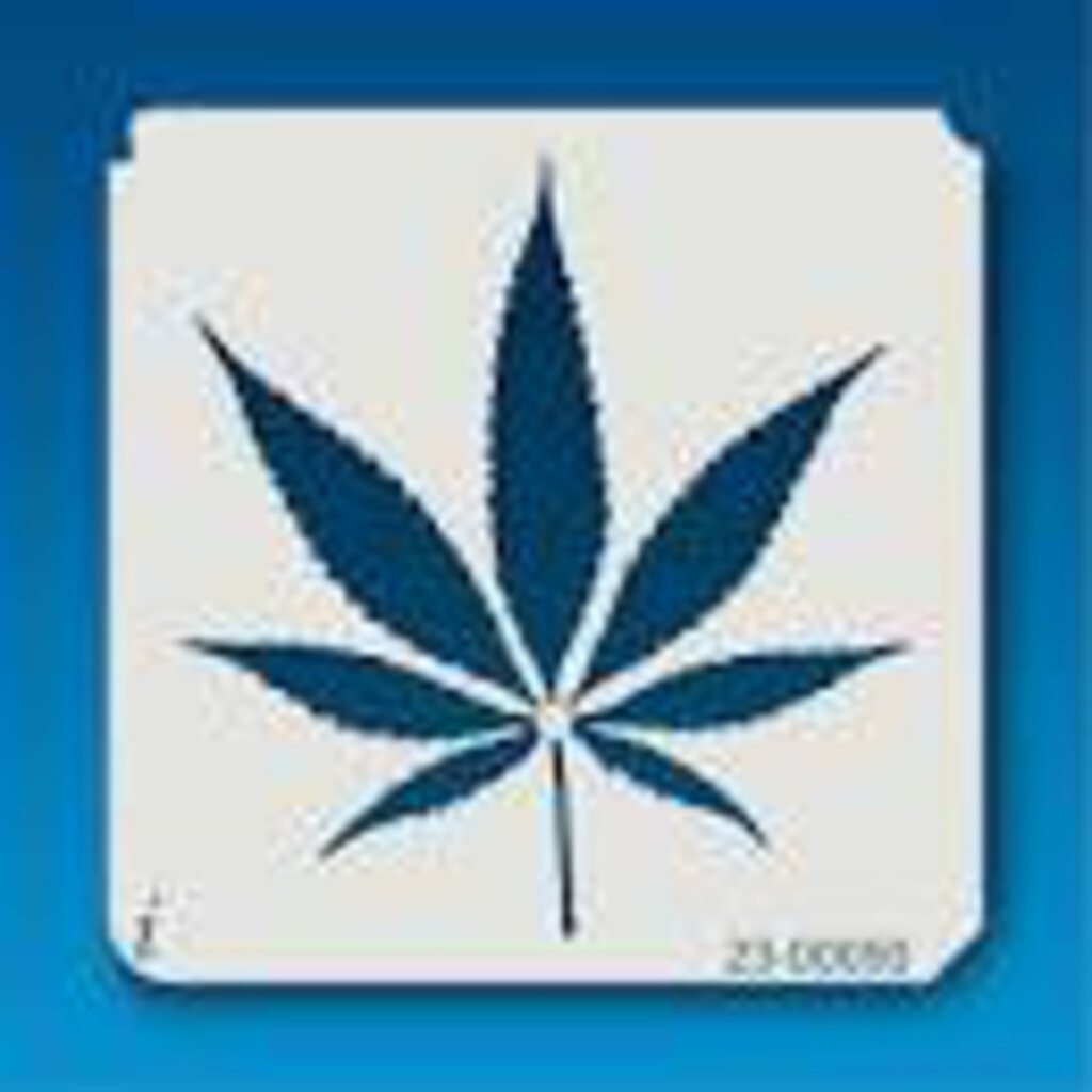 Large Cannabis Leaf Silhouette Stencil 23-00050