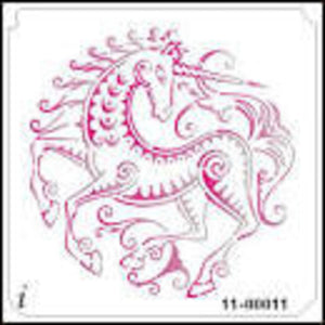 Medium Unicorn Damask Stencil 11-00011