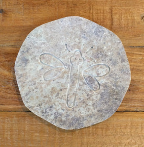 NEW 5.25" Soapstone Plate - Dragonfly