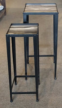 Load image into Gallery viewer, NEW 2-Pc Black &amp; Natural Woodgrain Nested Tables CB178613
